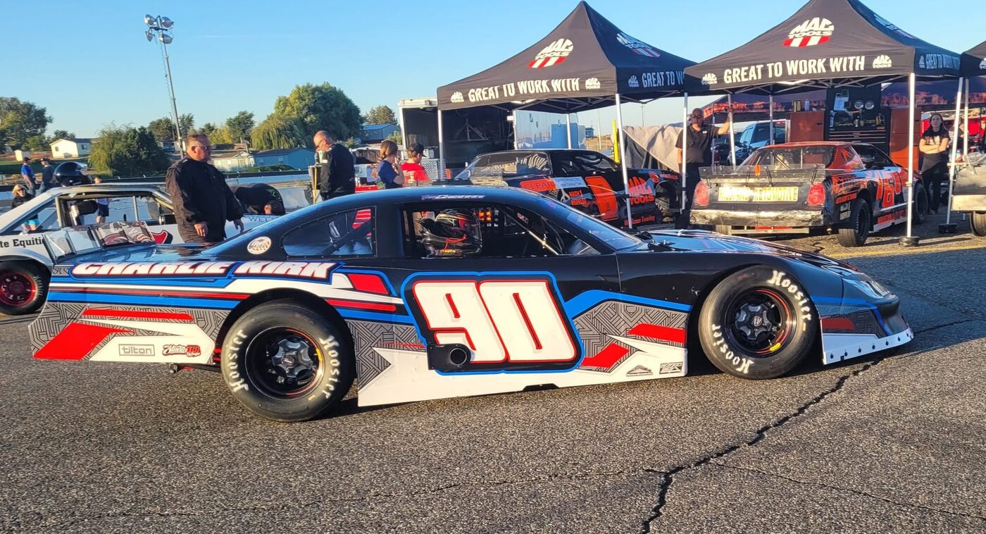 Number 90 full-size race car graphics